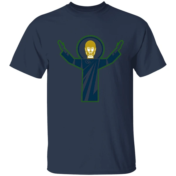 Touchdown Jesus Notre Dame Football Shirt - Image 4