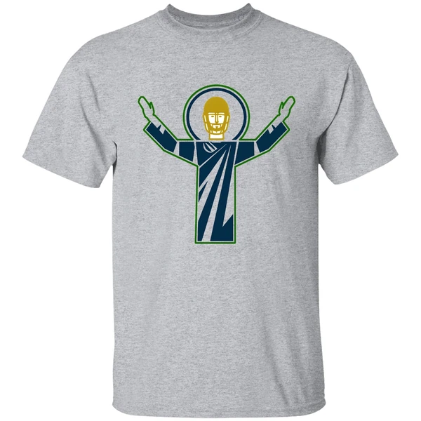Touchdown Jesus Notre Dame Football Shirt - Image 8