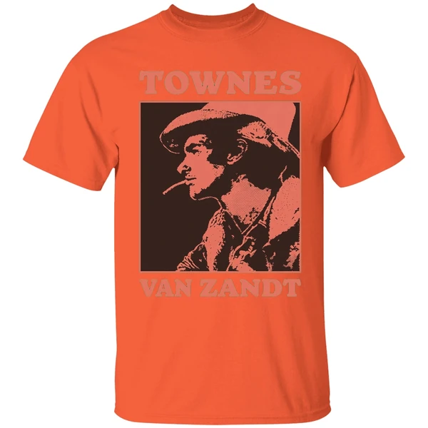 townes van zandt vintage shirt orange