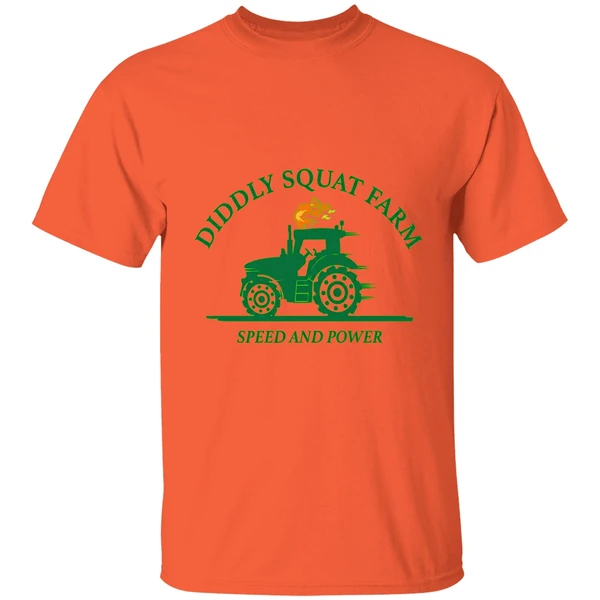 tractor diddly squat farm speed and power shirt orange