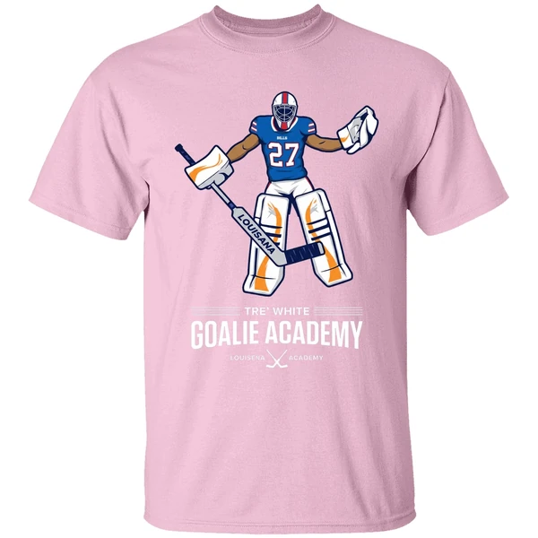tre white goalie academy zero goals allowed zero games played shirt lightpink