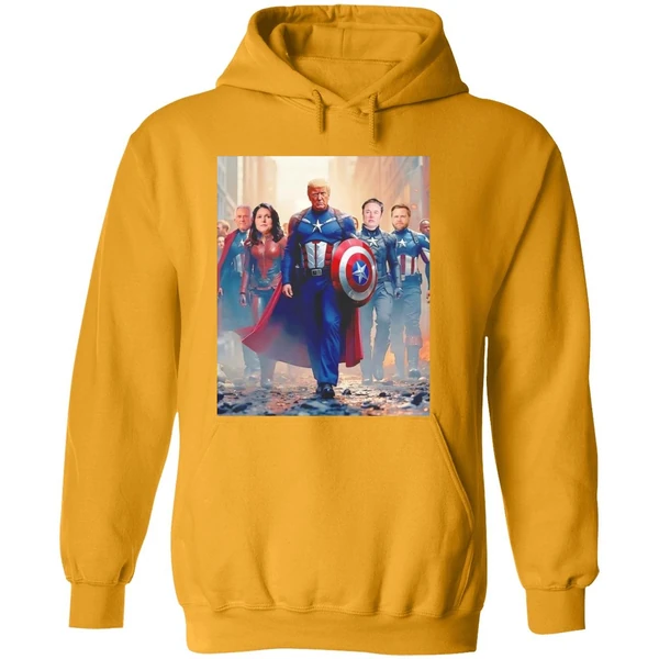 Trump Captain America Avengers Team Elon Tulsi Vance Kennedy Hoodie