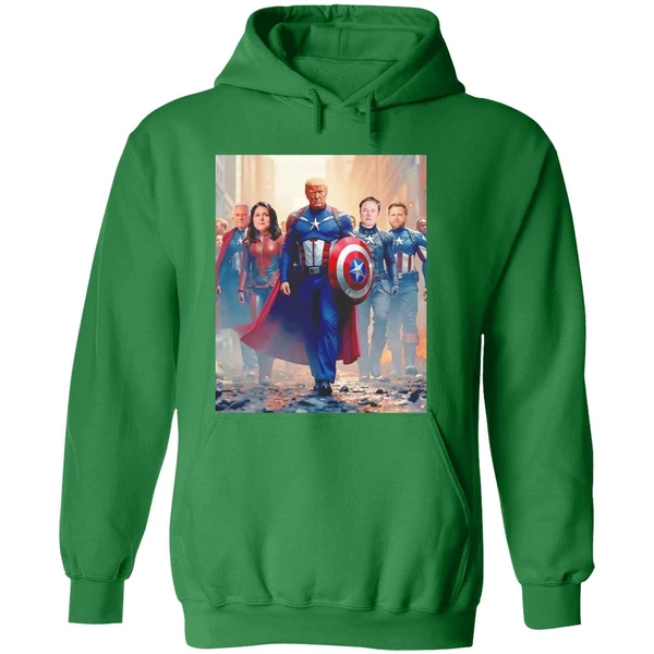 Trump Captain America Avengers Team Elon Tulsi Vance Kennedy Hoodie - Image 2