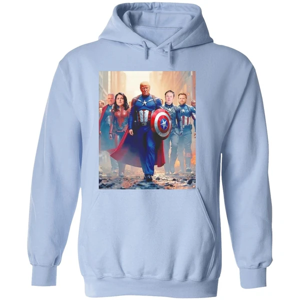 Trump Captain America Avengers Team Elon Tulsi Vance Kennedy Hoodie - Image 4