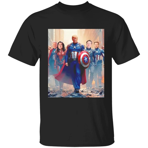 Trump Captain America Avengers Team Elon Tulsi Vance Kennedy Shirt