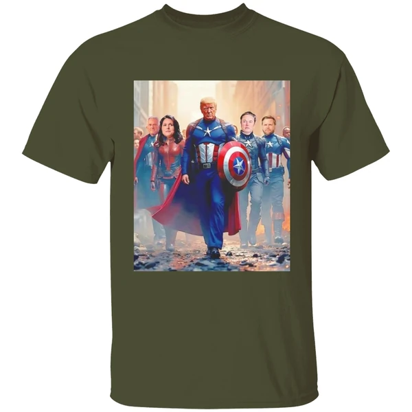 Trump Captain America Avengers Team Elon Tulsi Vance Kennedy Shirt - Image 4