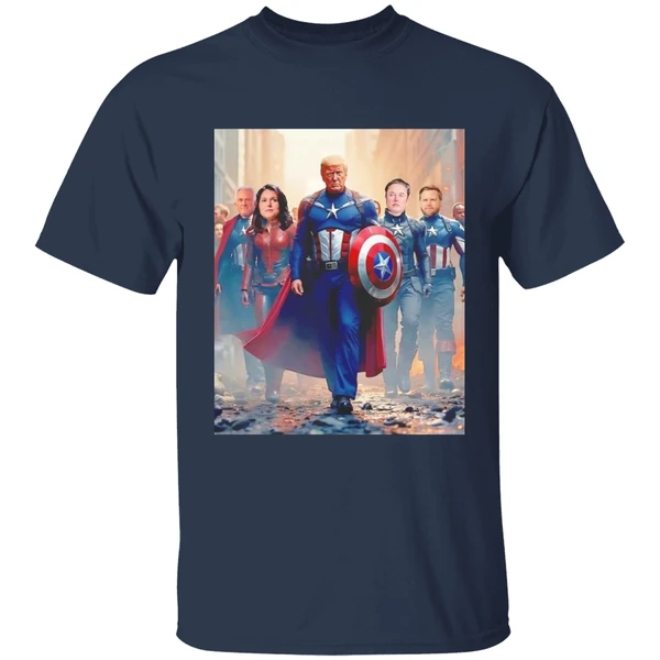 Trump Captain America Avengers Team Elon Tulsi Vance Kennedy Shirt - Image 5