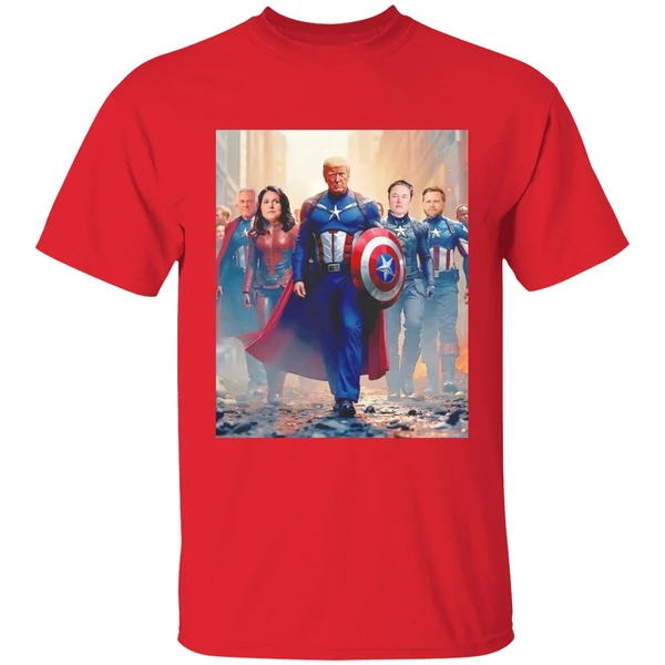 Trump Captain America Avengers Team Elon Tulsi Vance Kennedy Shirt - Image 7