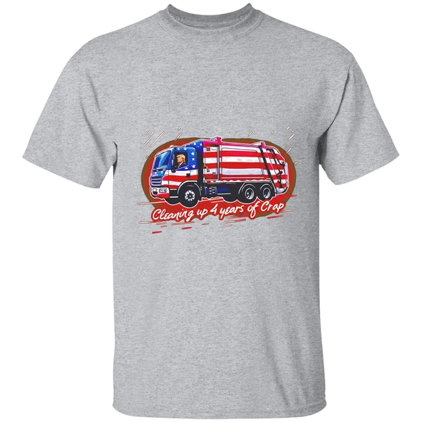 Trump Cleaning Up 4 Years Of Crap Garbage Shirt - Image 9