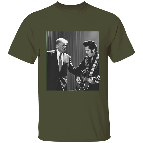 trump elvis presley classic shirt militarygreen