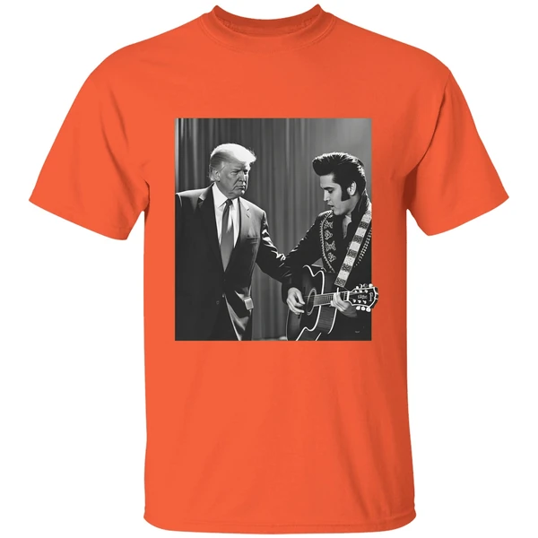 trump elvis presley classic shirt orange