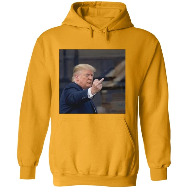 Trump Flips Off Middle Finger On Michigan Hoodie