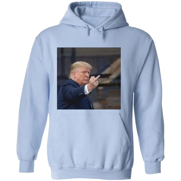 Trump Flips Off Middle Finger On Michigan Hoodie - Image 4