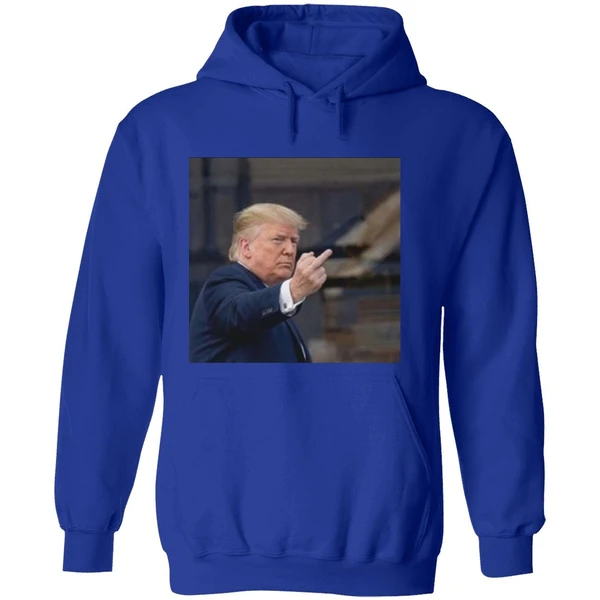 Trump Flips Off Middle Finger On Michigan Hoodie - Image 7