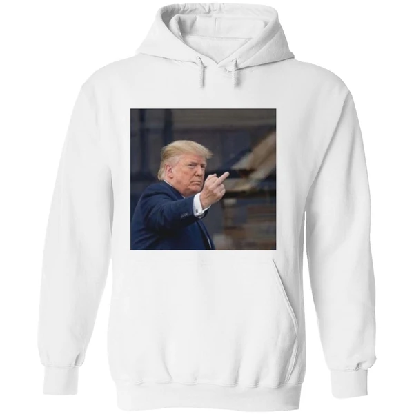 Trump Flips Off Middle Finger On Michigan Hoodie - Image 8
