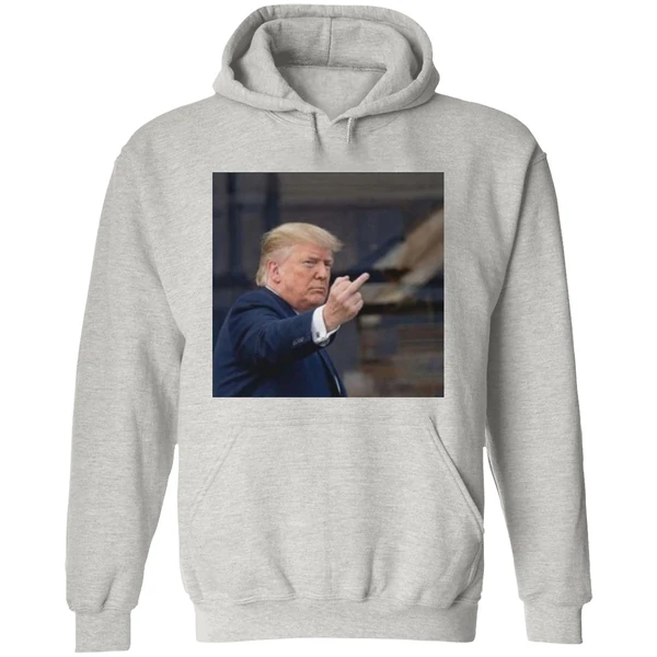 Trump Flips Off Middle Finger On Michigan Hoodie - Image 9