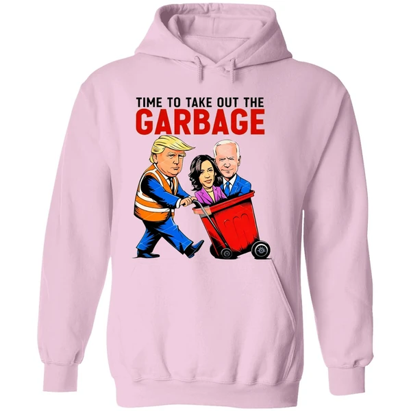 Trump Garbage Man Time To Take Out The Garbage Biden Harris Hoodie - Image 5