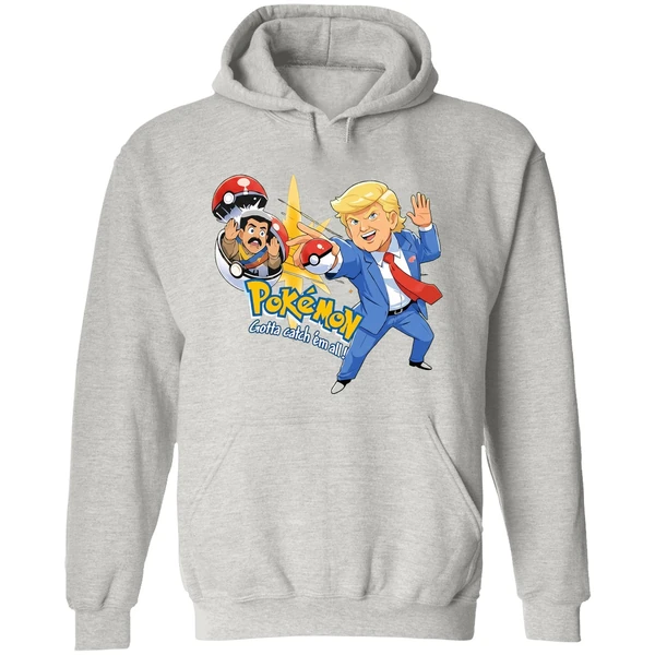 Trump Maduro Venezuela Pokemon Gotta Catch Em All Hoodie - Image 9