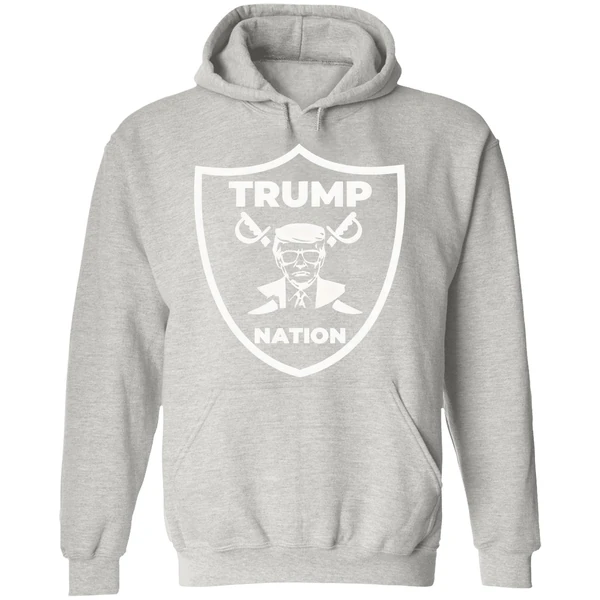 Trump Nation Las Vegas Raiders Logo Hoodie - Image 9