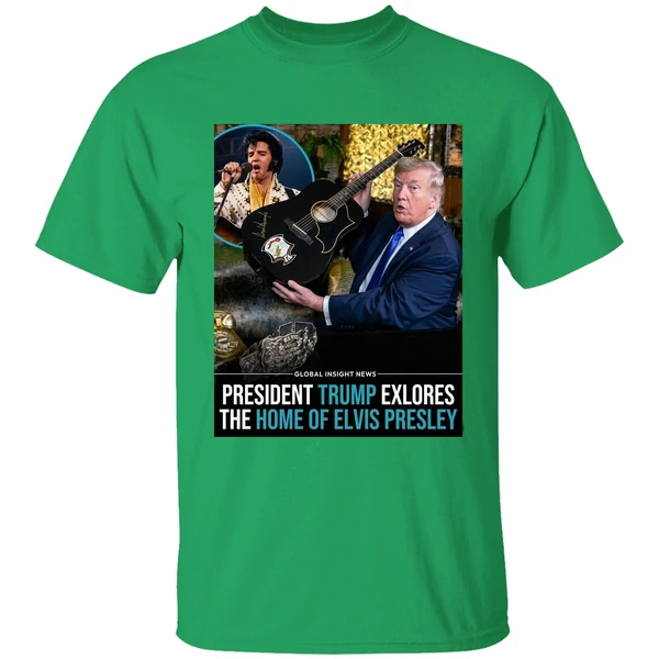 Trump President Trump Explores The Home Of Elvis Presley Graphic Shirt - Image 2