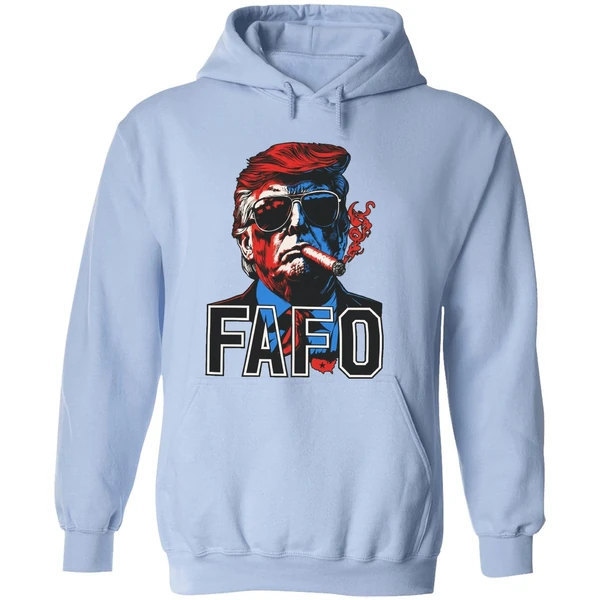 Trump Smoking A Cigar Fafo Hoodie - Image 4
