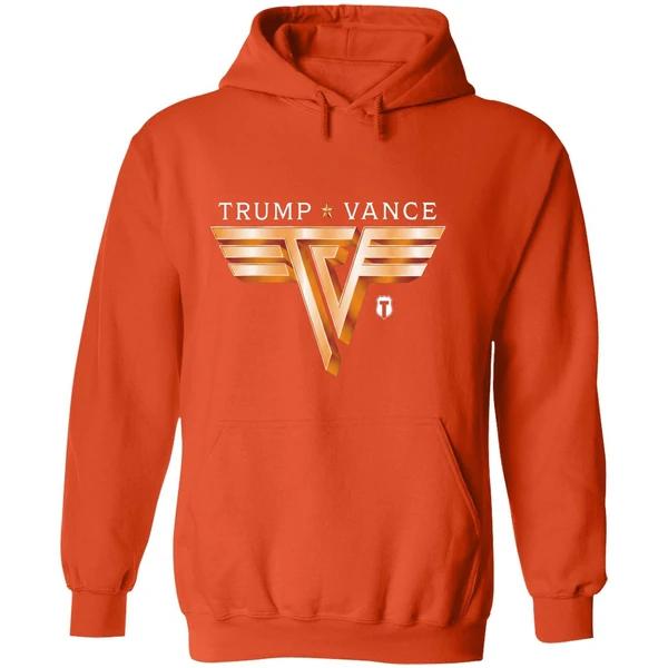 Trump Vance Tv Rocker Gold Hoodie - Image 6