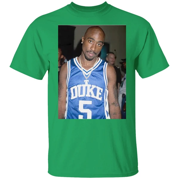 Tupac Shakur Wearing Duke Blue Devils Jersey Shirt