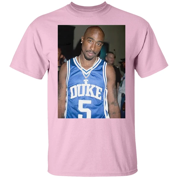 Tupac Shakur Wearing Duke Blue Devils Jersey Shirt Tupac Shakur Wearing Duke Blue Devils Jersey Shirt