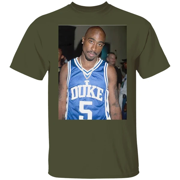 Tupac Shakur Wearing Duke Blue Devils Jersey Shirt - Image 3