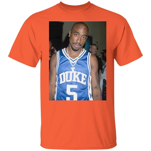 Tupac Shakur Wearing Duke Blue Devils Jersey Shirt - Image 5