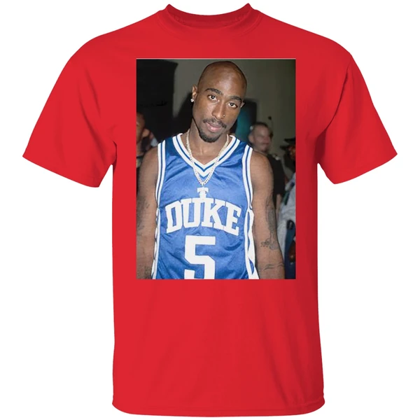 Tupac Shakur Wearing Duke Blue Devils Jersey Shirt - Image 6