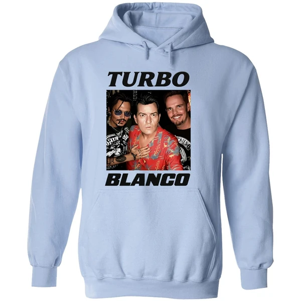 Turbo Blanco Johnny Depp Charlie Sheen And Kevin Dillon Hoodie - Image 4