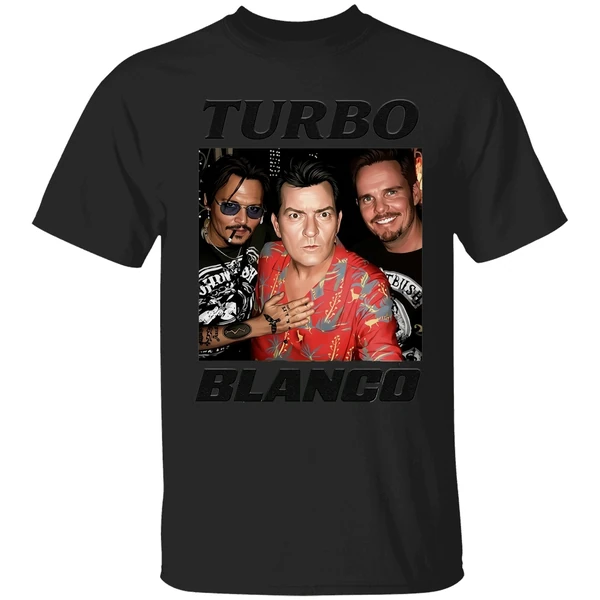 Turbo Blanco Johnny Depp Charlie Sheen And Kevin Dillon Shirt