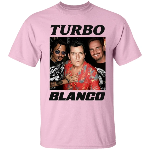 turbo blanco johnny depp charlie sheen and kevin dillon shirt lightpink