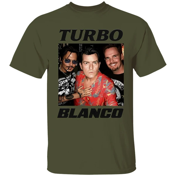 Turbo Blanco Johnny Depp Charlie Sheen And Kevin Dillon Shirt - Image 4