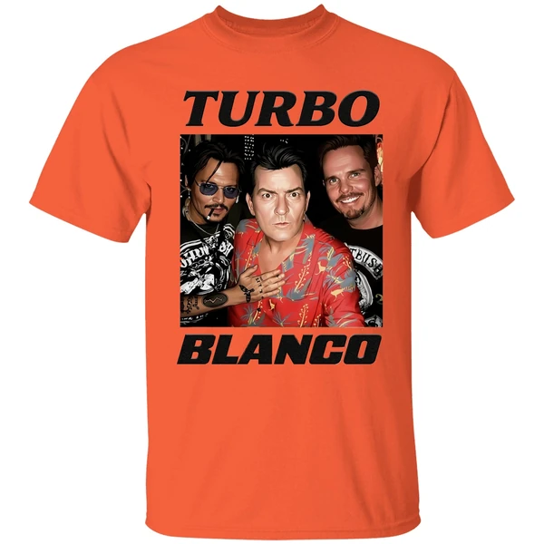 Turbo Blanco Johnny Depp Charlie Sheen And Kevin Dillon Shirt - Image 6