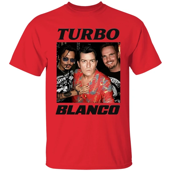 Turbo Blanco Johnny Depp Charlie Sheen And Kevin Dillon Shirt - Image 7