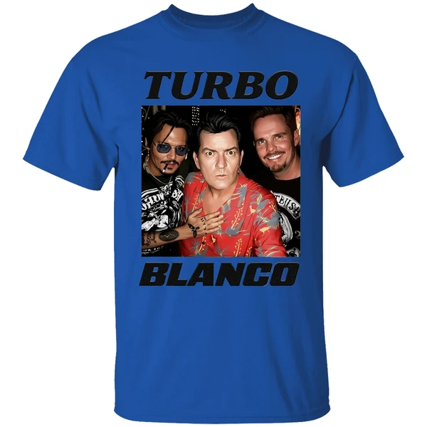 Turbo Blanco Johnny Depp Charlie Sheen And Kevin Dillon Shirt - Image 8
