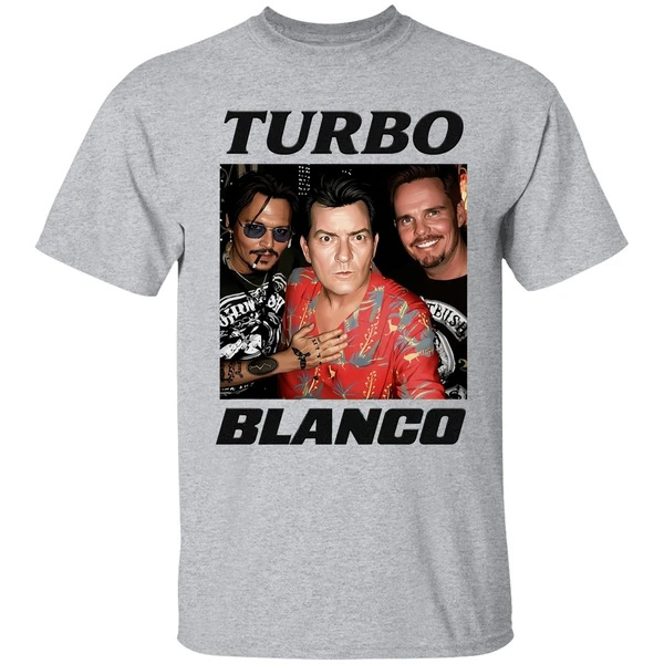 Turbo Blanco Johnny Depp Charlie Sheen And Kevin Dillon Shirt - Image 9