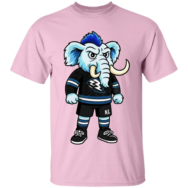 tusky the utah mammoth mascot cartoon nhl shirt lightpink
