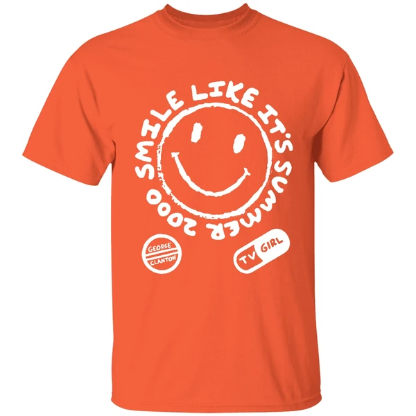 tv girl george clanton smile like its summer 2000 medicine shirt orange