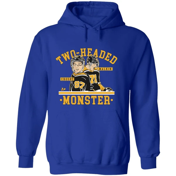 Two Headed Monster Sidney Crosby And Evgeni Malkin Pittsburgh Penguins Hoodie - Image 7