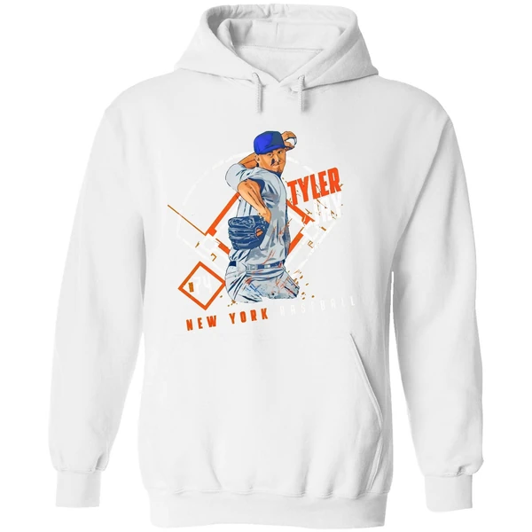 Tyler Jay 74 New York Mets Baseball Ballpark Player Art Print Hoodie - Image 8
