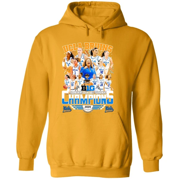 Ucla Bruins B1g Tiaa Womens Basketball Tournament Champions 2025 Hoodie