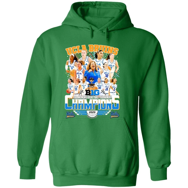 Ucla Bruins B1g Tiaa Womens Basketball Tournament Champions 2025 Hoodie - Image 2