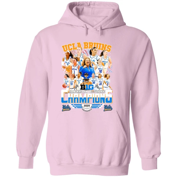 Ucla Bruins B1g Tiaa Womens Basketball Tournament Champions 2025 Hoodie - Image 5