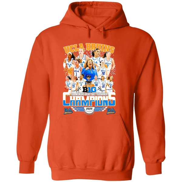 Ucla Bruins B1g Tiaa Womens Basketball Tournament Champions 2025 Hoodie - Image 6