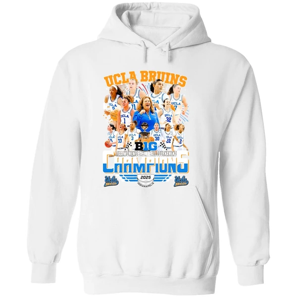 Ucla Bruins B1g Tiaa Womens Basketball Tournament Champions 2025 Hoodie - Image 8
