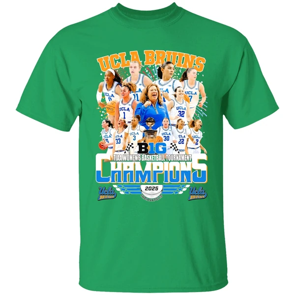Ucla Bruins B1g Tiaa Womens Basketball Tournament Champions 2025 Shirt - Image 2