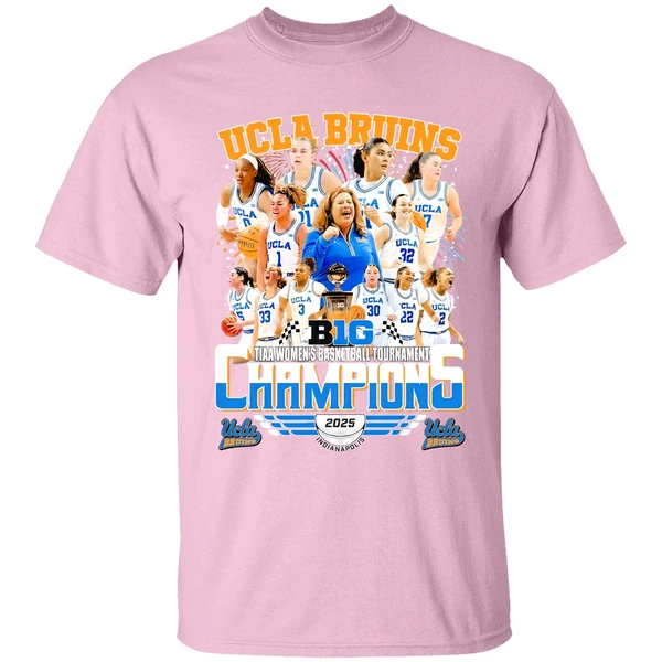 Ucla Bruins B1g Tiaa Womens Basketball Tournament Champions 2025 Shirt - Image 3